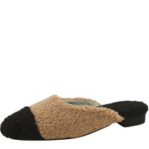 뽀글이 양털 퍼 투톤 뮬 블로퍼 진베이지