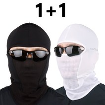 카투스 MAX 바라클라바 1+1 자전거두건 쿨기능성 바라클라바 얼굴마스크, 블랙+화이트