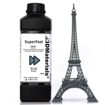 [3DMaterials] SuperFast(STGR-018L) 0.6초(50um 모노LCD) 3.0초(50um 일반LCD) LCD 3D 프린터 레진 1000g (회색)