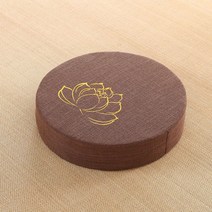스님 불교 방석 공단 기도방석 정좌 명상 예불 매트, 회색 자수 직경 60cm 두께 10cm