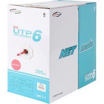 인터넷 통신 랜선 CAT.6 UTP 케이블 305m (단선/레드) 넷매이트NMC-UTP27T