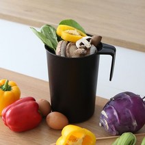 싱글 신혼라이프 위생적인 밀폐형 음식물 쓰레기통 2L 쓰레기 _ 4501209EA, $ 블랙