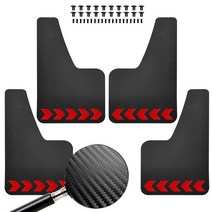자동차 머드 가드 흙받이 튜닝 kia ev6 gt ev7 niro soul stinger gt-line gt2 seltos sp2 rio optima 2 sportage 용, 스티커가 있는 4개