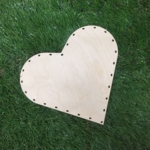 라탄 공예 재료 자작나무 하트 합판 트레이 19x17cm 바구니 만들기 바닥재료