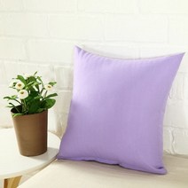 캔디 컬러 베개 케이스 블랙 화이트 그레이 장식 커버 심플한 단색, light purple, 40x40cm