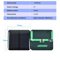 태양 전지판 전지 태양광 태양열 충전 충전기 보조배터리 베터리 다결정 태양 전지 패널, 50x50 2v160ma