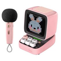 블루투스마이크 노래방 스피커 휴대용 캠핑용 가정용, 라이트 블루