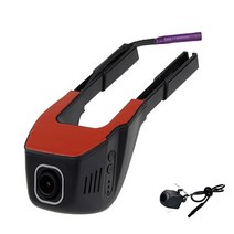 사이드 백 미러 카메라 전방 후방 카메라 차량용카메라SINOSMART-범용 와이파이 대시 캠 DVR 폭스 바겐 혼, 02 Two Lenses_03 아무도