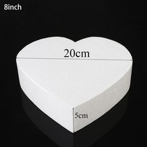 스치로폼 압축 폼포드 대형 우드락 스펀지 웨딩 장식 파티 DIY 설탕 공예 폴리스티렌 스티로폼 케이크 폼 몰드 하트 모양 연습 모델 액세서리, 3.8inch