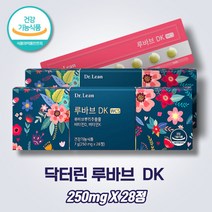 닥터린 오연수 루바브 DK 간편한 중년 여성 호르몬 건강 케어 개선 도움 100% 식물성 원료 르바브 뿌리 라폰티신 비타민 D K 홍삼 석류 나토균 배양 추출물 함유 루바부 루바르, 28정
