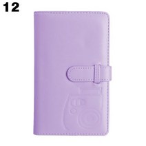 접착식 포토북 3 인치 96 포켓 폴라로이드 Fujifilm Instax 미니 필름 카메라 인스턴트 그림 케이스 카드 홀더에 대한 실용적인 PU 가죽 사진 앨범, 12