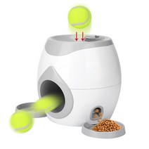 테니스볼머신 테니스 연습기 리턴볼개 fidget food reward machine with pet ball thrower slow toys 중 피더 스마트 장난감 인터랙티브, 두 개의 공