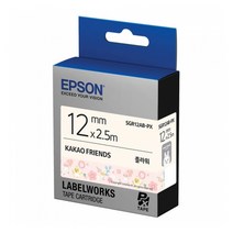 Epson SGR12AB-PX SGR12BB-PX 엡손 카카오 프렌즈 라벨 테이프, SGR12AB-PX(플라워), 1개