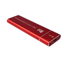 인네트 C타입 USB3.1 NVMe M.2 SSD 외장 케이스 레드 IN-SSDM2ARED, 실버