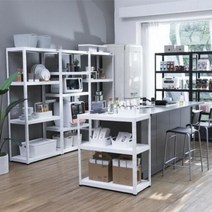 [AKMALL]무볼트 선반 6단 가로1000 깊이300 높이1800, 쿠팡 블랙