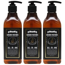 골든매치스 올인원 샴푸 앤 바디워시 미드나잇, 500ml, 3개