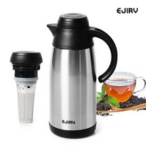 차망 스텐304 에지리 슬림 테이블팟 보온보냉주전자, 스텐, 1100ml