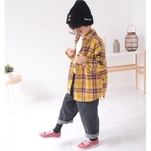 코튼스마일 디스코 체크 셔츠(5호~19호)