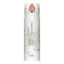 클리나 원터치 보온보냉 텀블러, 화이트, 500ml