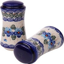 Polish Pottery Ceramika Boleslawiec 1313/162 Salt and Pepper Milano 4 3/4 by 2 1/4 Inches in Diam, 1