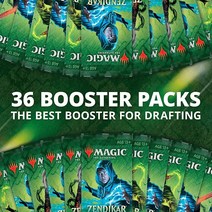 Magic: The Gathering Zendikar 젠디카르 라이징 드래프트 부스터 박스 | 팩 36개 (카드 540장) + 토퍼 1개 풀 아트 랜드 공장 밀봉