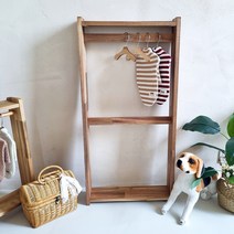 투애니펫 원목 강아지행거 1 2단, 1단(오일칠추가)