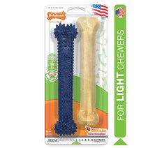 Nylabone 플렉스 모더레이트 츄 강아지 장난감 치킨 라지/자이언트 1개, Twin Pack, XXS up to 8 lbs