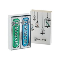 [마비스 코리아] 마비스 치약 2종 선물 세트 (클래식스트롱민트+아쿠아민트) 85ml x 2, 1세트