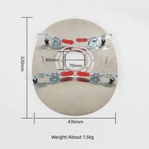 불멍화로대 숯불 접이식 감성 화로대 뜨거운 개방 굴뚝 구멍 콘센트 내열성, 7cm