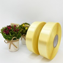포장 리본 끈 제이제이리본 고밀도주자 2롤 45M (20mm 25mm), 20mm, 연노랑