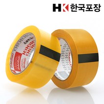 한국테이프 박스테이프 더블경포장 80M x 10개 투명 황색
