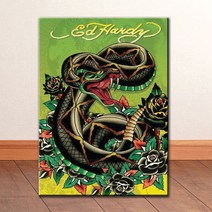 a208 빈티지 뱀 독사 살모사 흑장미 구렁이 캔버스액자, 고급형유광전처리_XXL_38cm x 46cm