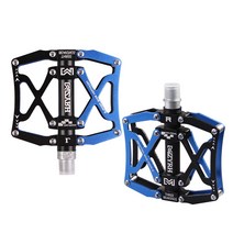 2x3 베어링 자전거 페달 초경량 CNC 산악 자전거 페달 베어링 페달, Black Blue Red
