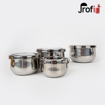 프로핏 원터치 스텐 찬합 2호 보관용기 반찬용기 밀폐, 밀폐용기