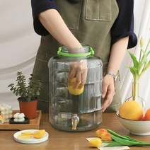 유리 수도꼭지 효소병 과실주병 담금주병 5L-15L, 디스펜서 효소병 15L