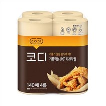 코디 기름먹는 천연펄프 키친타올 140매, 24개