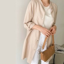 아이맘스타일 린넨 미디기장 차이나 자켓야상 여성 마 롱야상 마자켓