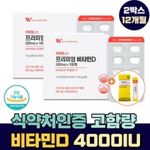 성장기 청소년 뼈 골격 형성 비타민D 4000 IU 영양제 주니어 중 고등 학생 비타민디 식약처인정 유기농 과일 야채 혼합 분말 보충제 유기농 부원료 2박스 12개월