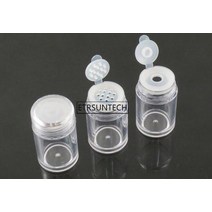 500 개 클리어 10ml 빈 화장품 시프터 루스 파우더 항아리 컨테이너 나사 뚜껑 DIY 병 메이크업 도구 리필, 한개옵션1, 03 12 holes