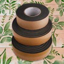 EVA 단면 스폰지테이프 흑색 폭 25mm 강력접착테이프, 두께2mm