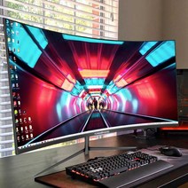 리얼 4K 게이밍 모니터 144Hz 27인치 와이드, 24 페이스 블랙 2K 75HZ