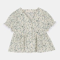 일로딜로 NC광명점 아동130부터초등주니어160까지#22여름신상#숏 플라워 블라우스#IDBL2246U#