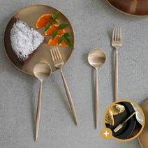 [놋담] 방짜유기 양식 디저트 커트러리 4P+잼나이프 증정, 상세 설명 참조, 상세 설명 참조