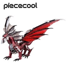 3D 입체퍼즐 금속 퍼즐 black dragon diy model kits assemble jigsaw toy desktop decoration gift for adult
