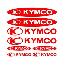 롱핀스티커 오리발스티커 시트형 클래식 패션 호환 KYMCO PVC 데칼 시트 바이크 오토바이 후원자 자동 튜닝 품질 방수 12 개, [03] Red, [01] 27 X 27 CM