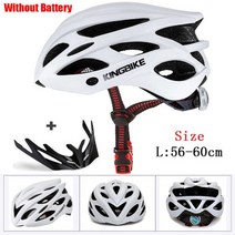 자전거헬멧 킥보드 헬맷 여자와 남자에 대 한 LED 빛 MTB 산악 도로 자전거 헬멧과 사이클링 통합 성형 Cas, 16 Q652white_02 XL