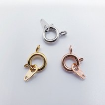 SR 9mm+A바 마감고리세트(2개)마감부자재비즈공예 팔찌만들기 목걸이재료 마스크스트랩, 골드