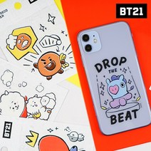 bt21 투명 빅스티커 폰꾸미기 태블릿 케이스 꾸미기, 쿠키