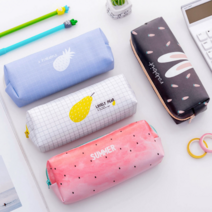 귀여운 네모 필통 필통 귀여운 펜 필통 펜 케이스 펜 파우치 다용도 파우치 학생 선물추천 새학기 선물 캐릭터 필통 필통, 1개, 토끼 당근