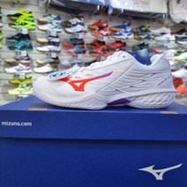[MIZUNO] 미즈노 웨이브 클로 (71GA191567) 화이트/퍼플/오렌지 배드민턴&탁구&인도어신발&트레이닝&스쿼시&헬스&배구&핸드볼&스포츠&라온스포츠